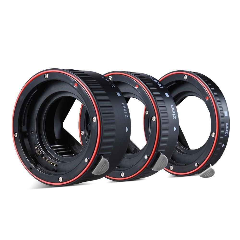 Andoer Macro Extension Tube Set 3-Piece 13mm 21mm 31mm Auto Focus Extension Tube Rings for Camera Body and Lens of 35mm SLR Compatible for Canon all EF and EF-S Lenses
