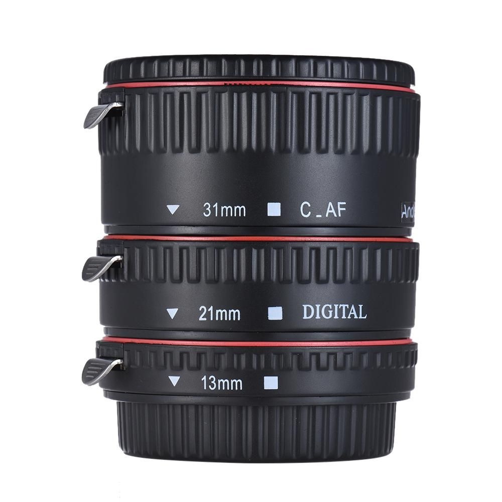 Andoer Macro Extension Tube Set 3-Piece 13mm 21mm 31mm Auto Focus Extension Tube Rings for Camera Body and Lens of 35mm SLR Compatible for Canon all EF and EF-S Lenses