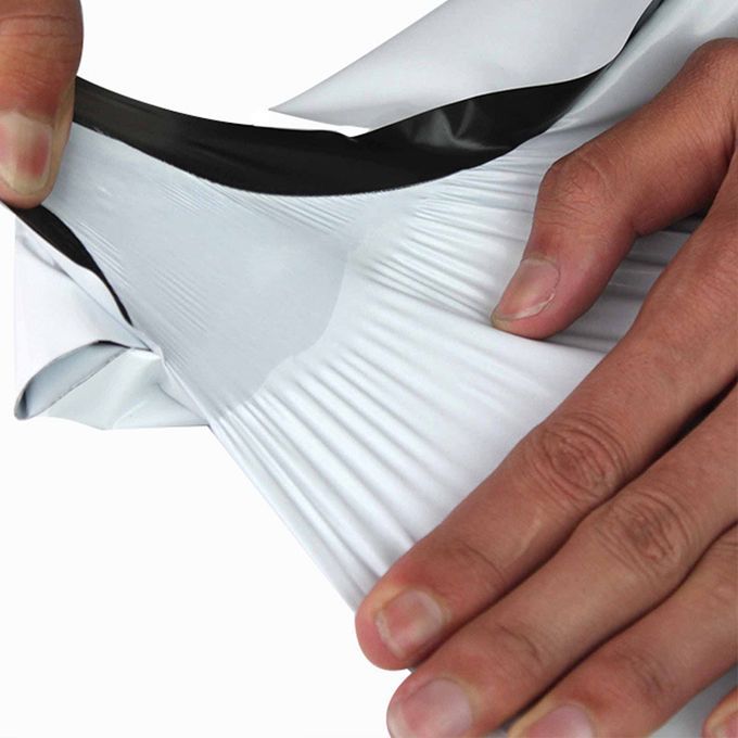 50/100pcs Self-Sealed Adhesive Courier Bags White L