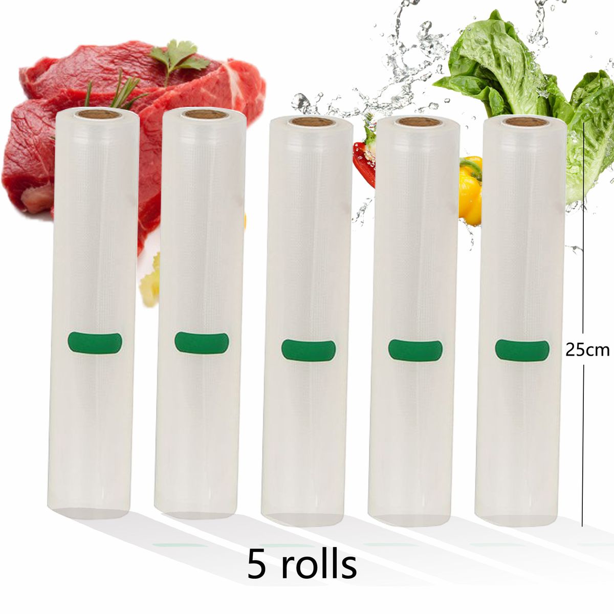 Bpa Free 5 Rolls/lot Kitchen Food Vacuum Bag Storage Bags