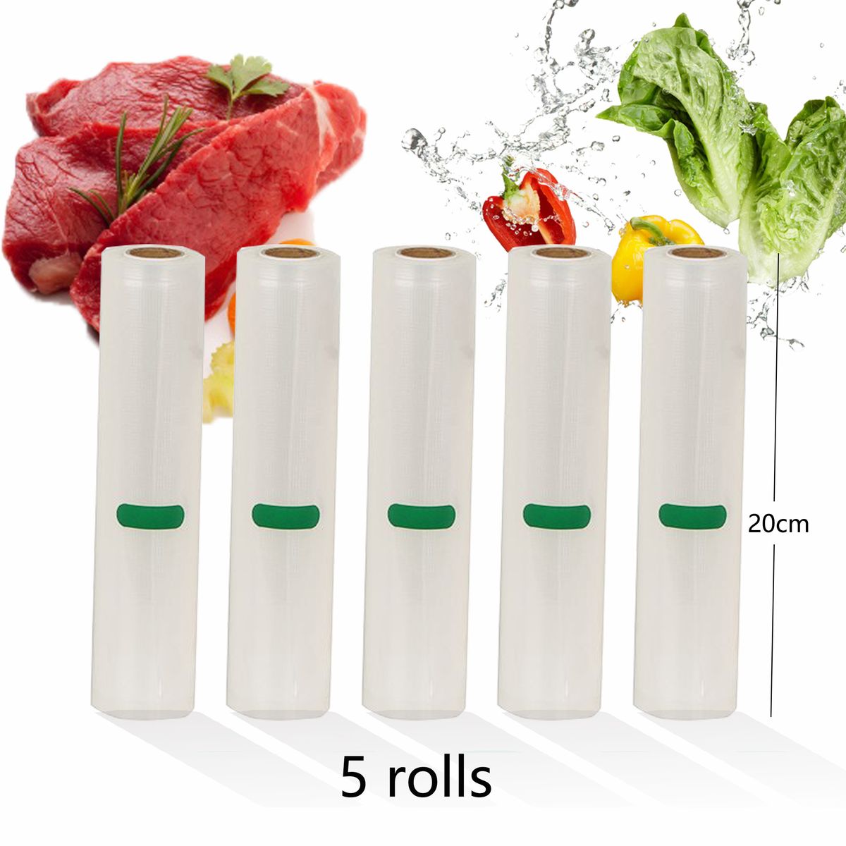 Bpa Free 5 Rolls/lot Kitchen Food Vacuum Bag Storage Bags