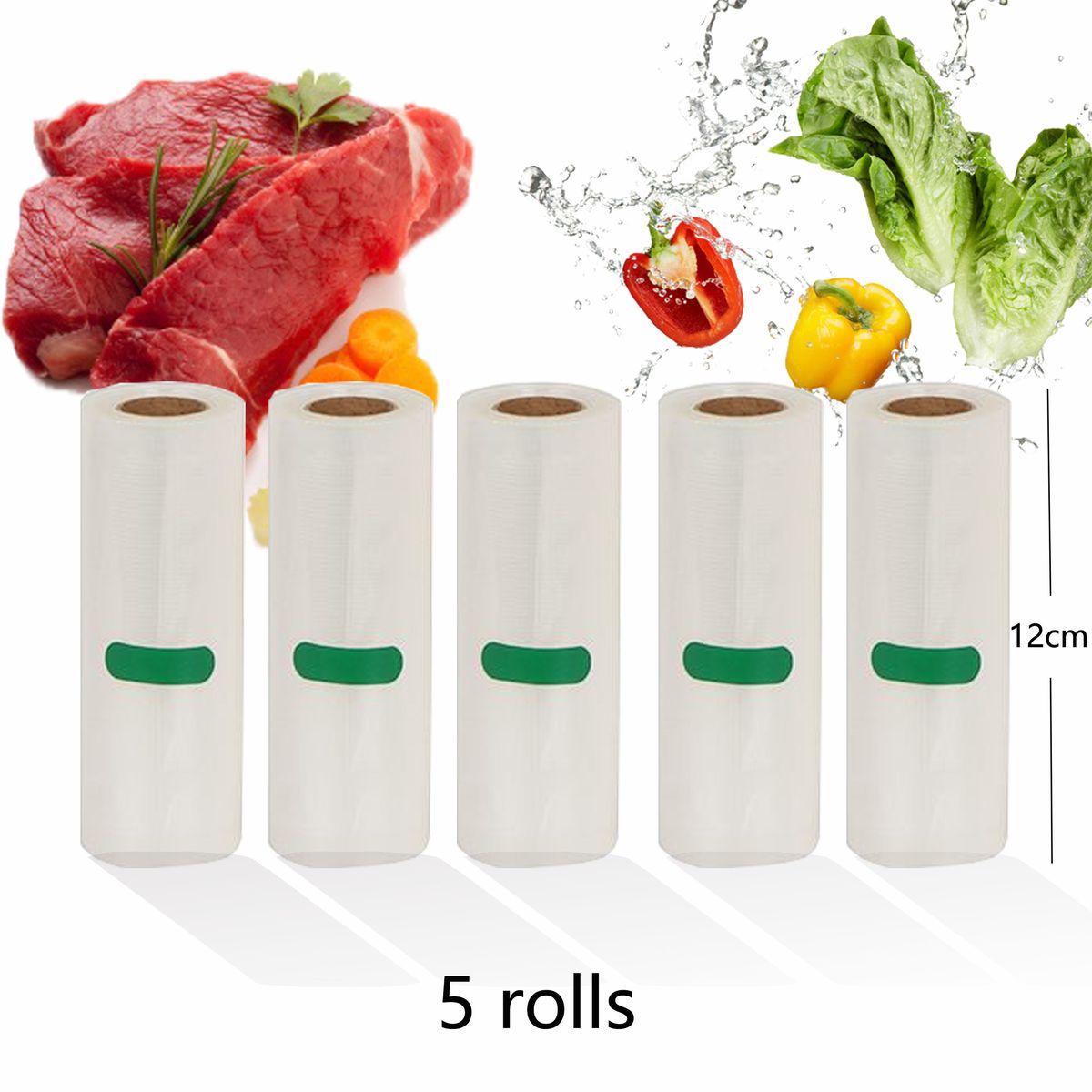 Bpa Free 5 Rolls/lot Kitchen Food Vacuum Bag Storage Bags
