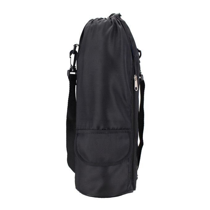 Insulated Water Bottle Carrier Drinker Cup Bag Sleeve Black 1.2L