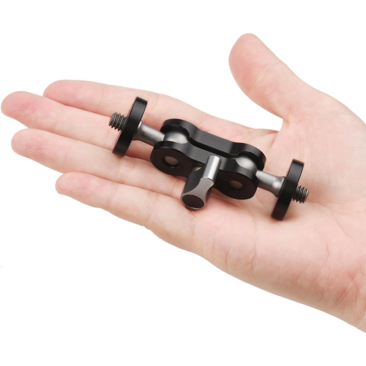 Andoer MA-75 Magic Arm Extension Bracket Monitor Mount Adapter Aluminum Alloy 1/4 Inch Screws Connection Dual Flexible Ball Head for Mounting Video Monitor LED Light, Pack of 2pcs