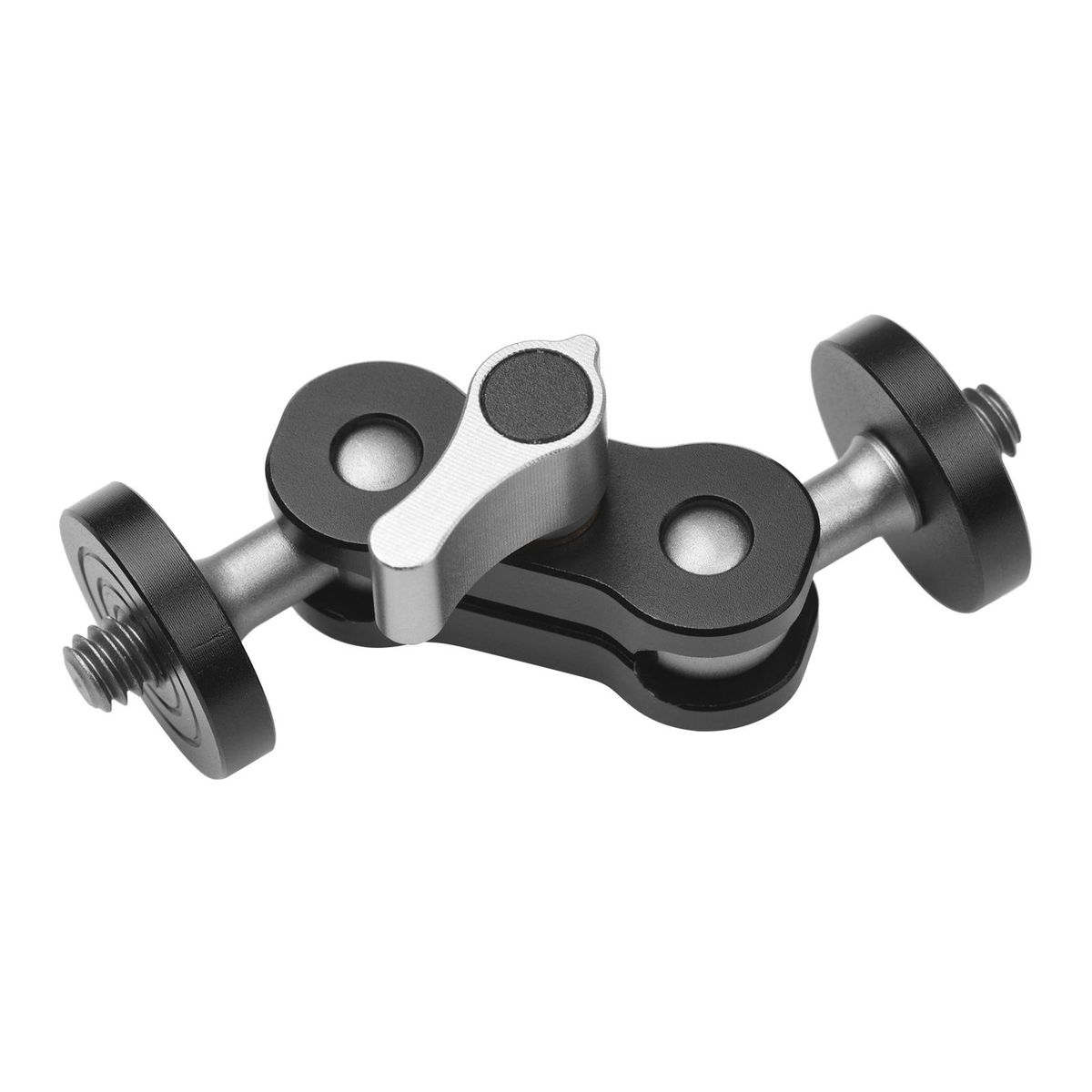 Andoer MA-75 Magic Arm Extension Bracket Monitor Mount Adapter Aluminum Alloy 1/4 Inch Screws Connection Dual Flexible Ball Head for Mounting Video Monitor LED Light, Pack of 2pcs