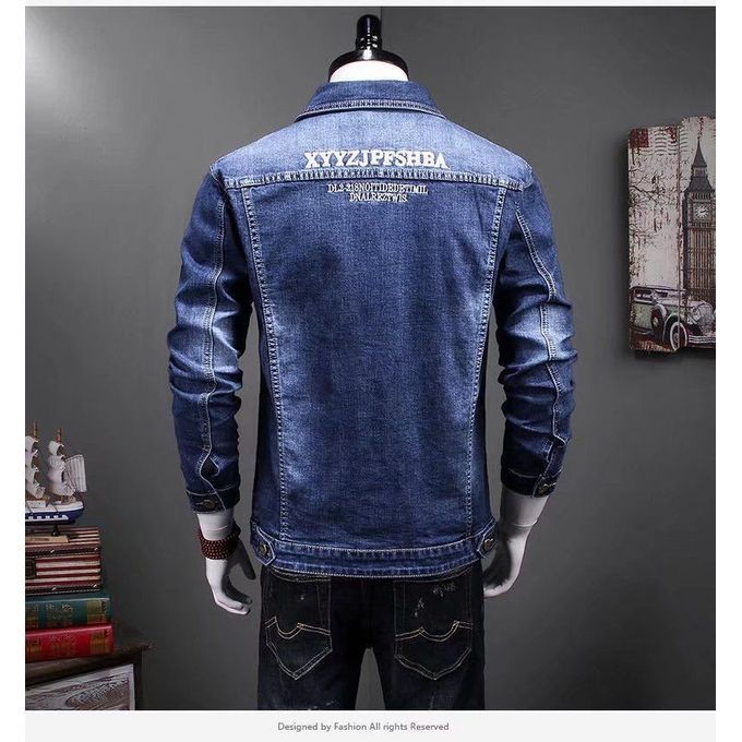 Original Unisex Denim Casual Plain Blue Jean Jacket
