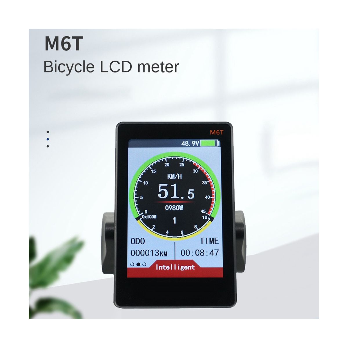 M6T Electric Bike LCD Display Meter 24V 36V 48V 60V Universal E Scooter LCD Panel Color Screen with USB for E-Bike(6PIN)