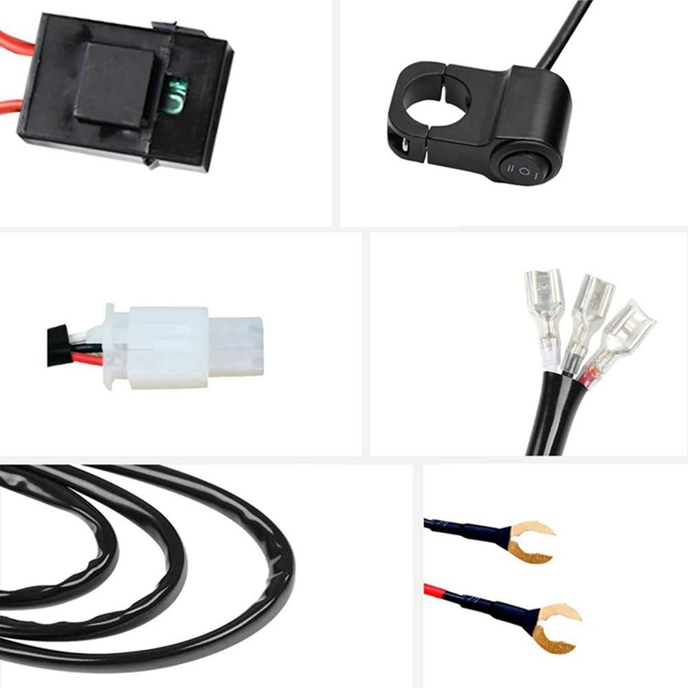 120W 9-16V Motorcycle Light Switch Control Line Group for