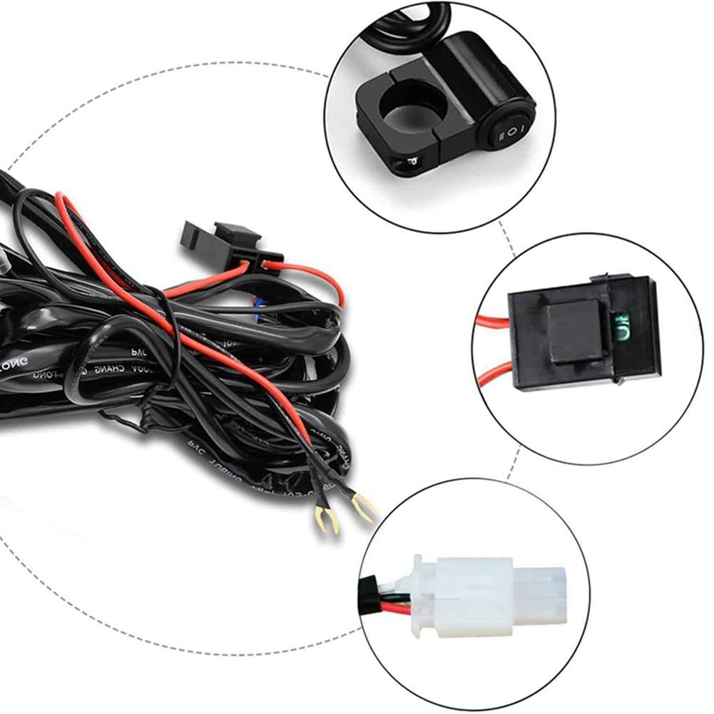 120W 9-16V Motorcycle Light Switch Control Line Group for