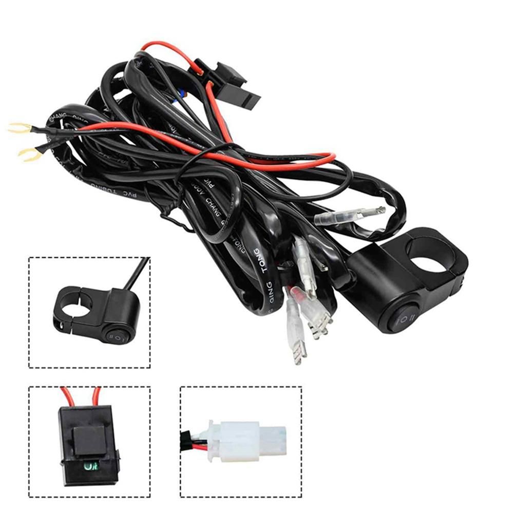 120W 9-16V Motorcycle Light Switch Control Line Group for