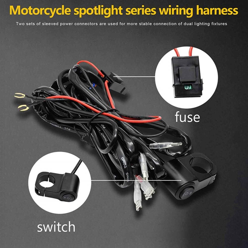 120W 9-16V Motorcycle Light Switch Control Line Group for
