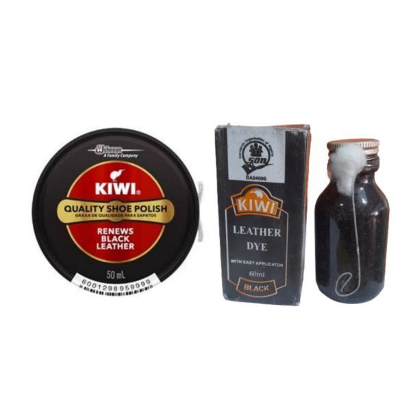50ml Black Polish + Dye For Leather Shoe