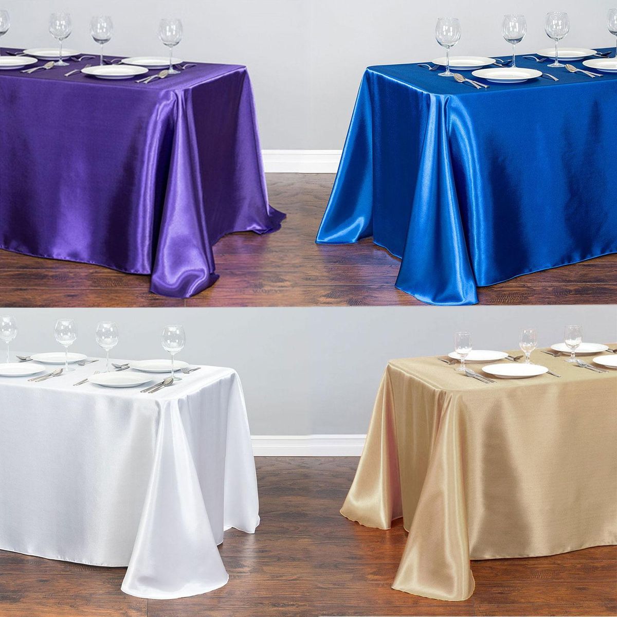 Table Cloth Rectangular Satin Tablecloth-145X200
