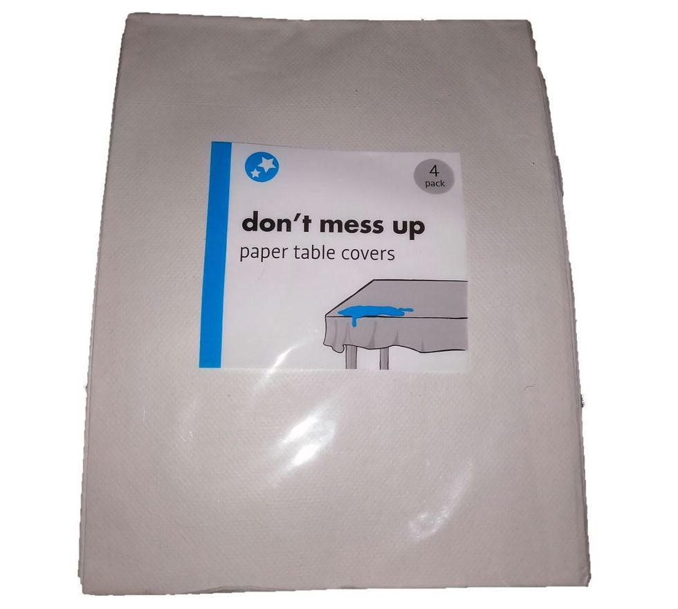Paper Table Cover 4-Pack, White