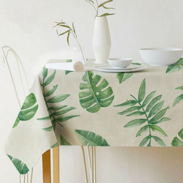 Plants Printed Waterproof Tablecloth-140X260