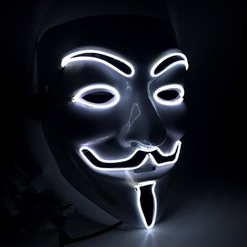 Led Party Masks V For Vendetta Anonymous Guy Fawkes Party