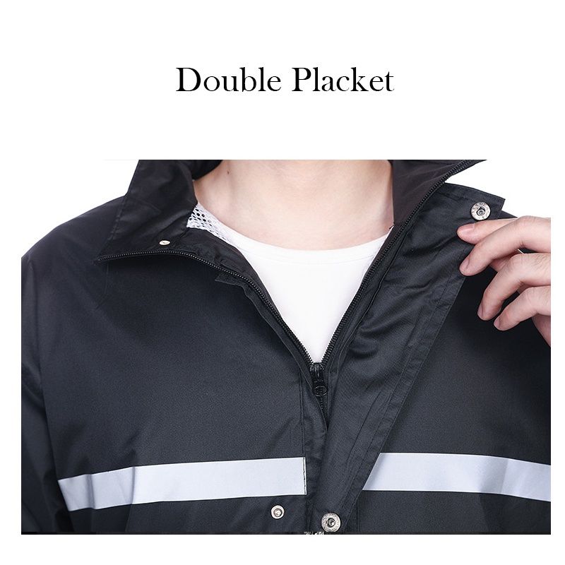 High Quality Waterproof Raincoat PVC Night Reflect Hooded Outdoor Rainwear