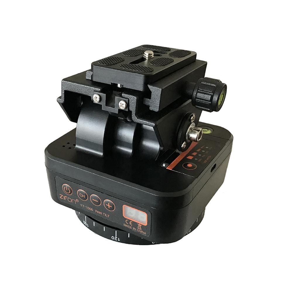 YT-1000/1200 Auto Motorized Rotating Panoramic Head Remote Control Pan Tilt Video Tripod Head Stabilizer for Smartphone Cameras
