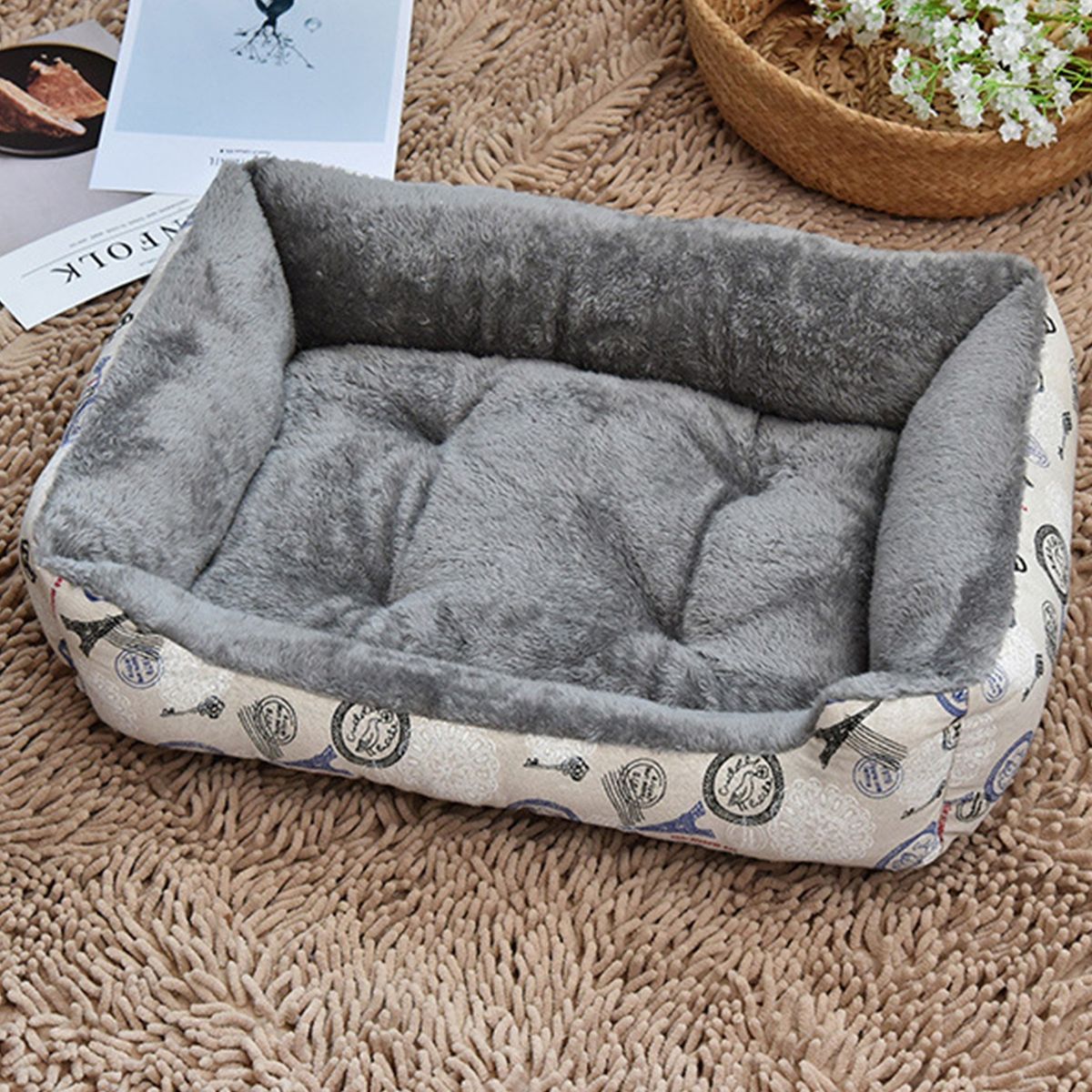 Self-Warming Cat Bed Pad Dogs Cushion Bed Soft Comfortable