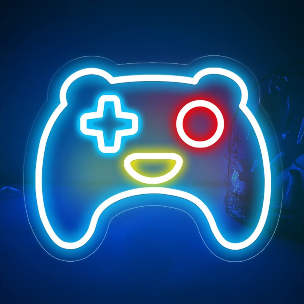 LED GAMER Neon Light Logo Handle Controller Shape Lighting