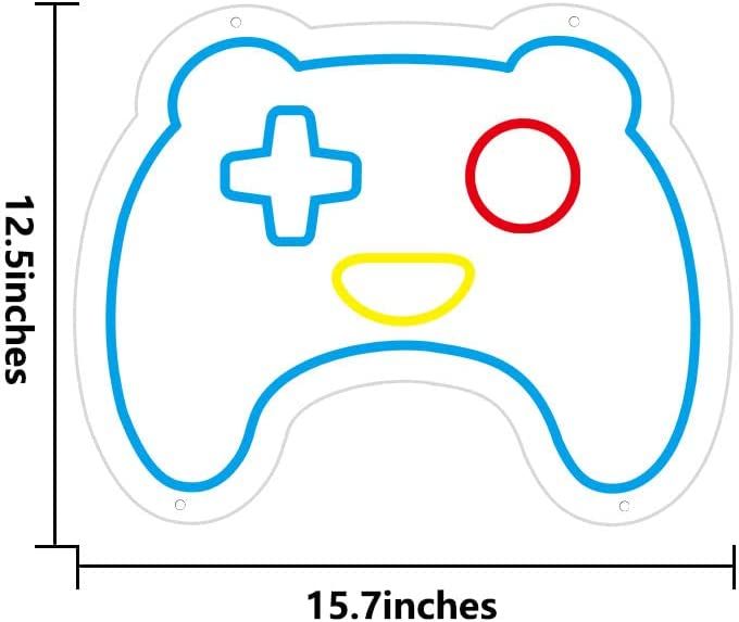 LED GAMER Neon Light Logo Handle Controller Shape Lighting