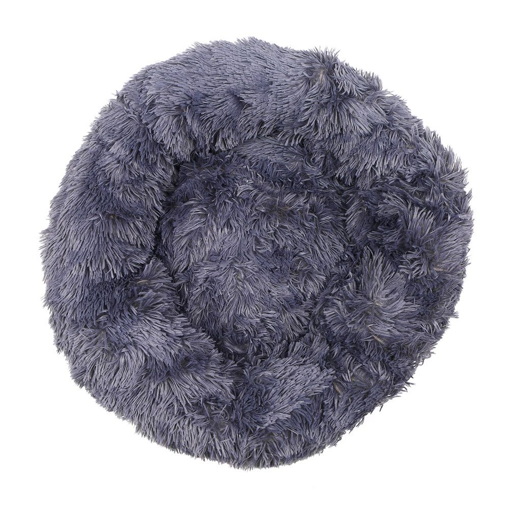 Comfortable Plush Round Pet Bed For Dogs Cats Soft Fur Donut