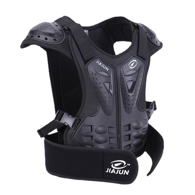 Kids Body Vest Chest Back Spine Guard Armour Jacket Cycling Black S