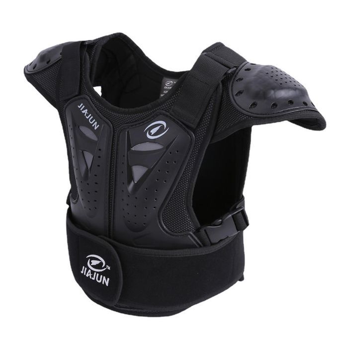 Kids Body Vest Chest Back Spine Guard Armour Jacket Cycling Black S