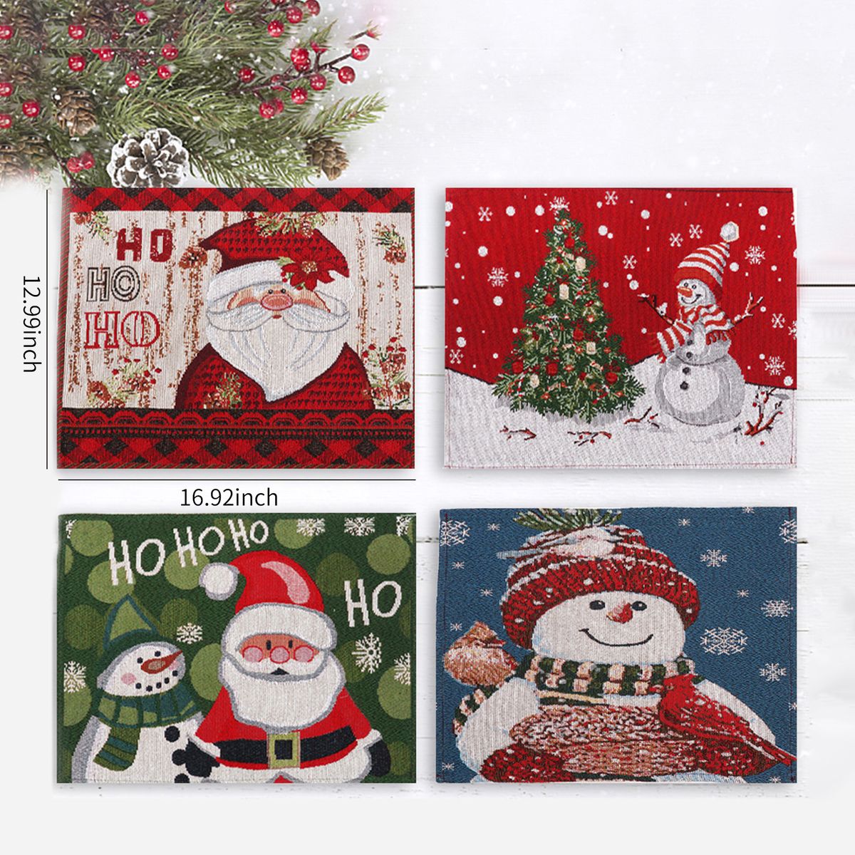 Snowman Christmas Placemats Christmas Place Mats Dining