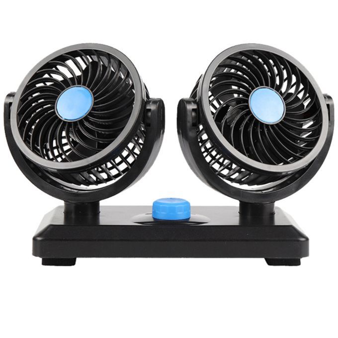 Portable Electric Vehicle Truck Van Auto Cooling Fan Dual Head