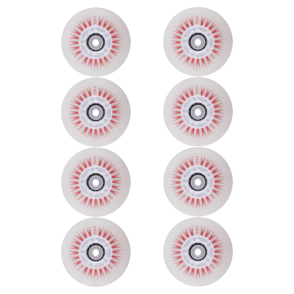 8PCS Roller Skates Flash Wheel Pulley Sub-Aurora Luminous