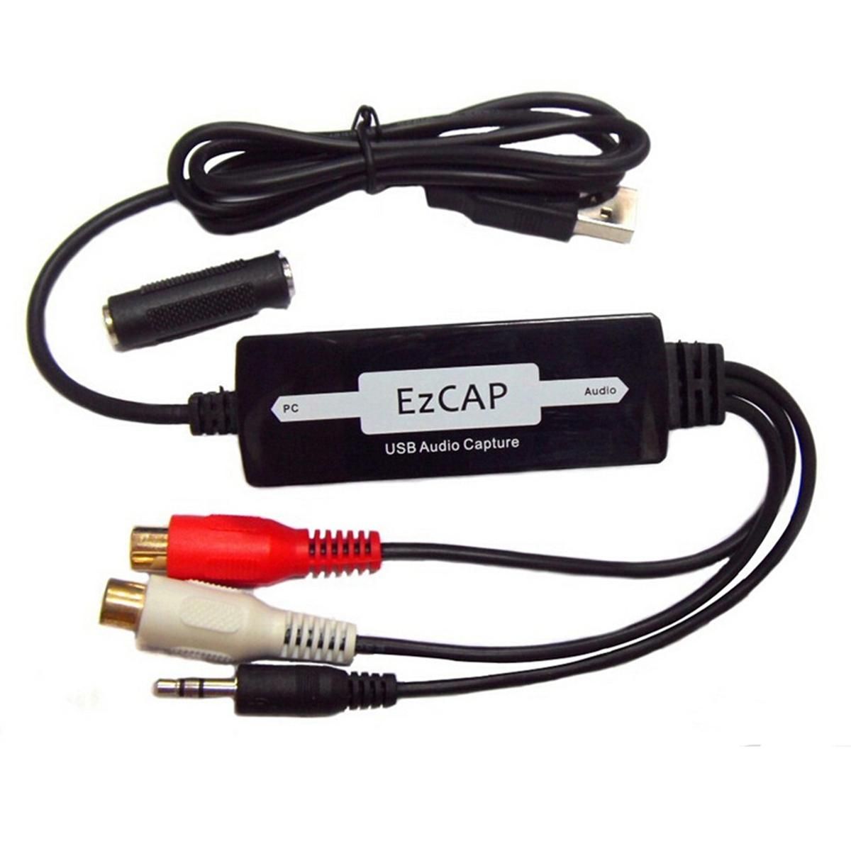 EzCAP USB 3.5mm Audio Capture Grabber Edit Audio Cable to Digital
