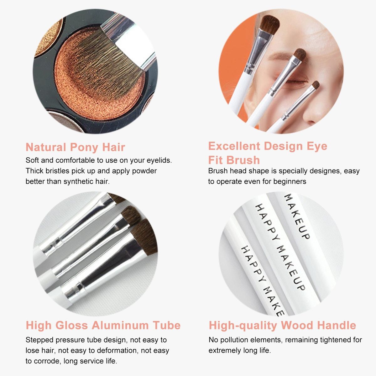 7pcs Eyeshadow Brush Set Eye Makeup Brushes Eye Shader Brush