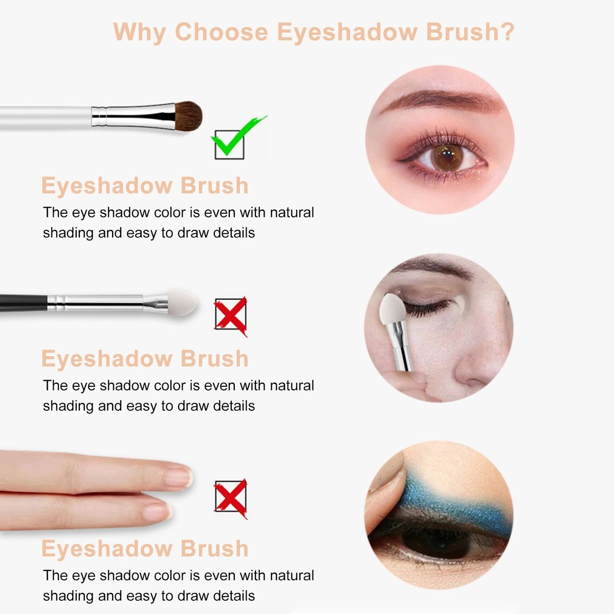 7pcs Eyeshadow Brush Set Eye Makeup Brushes Eye Shader Brush