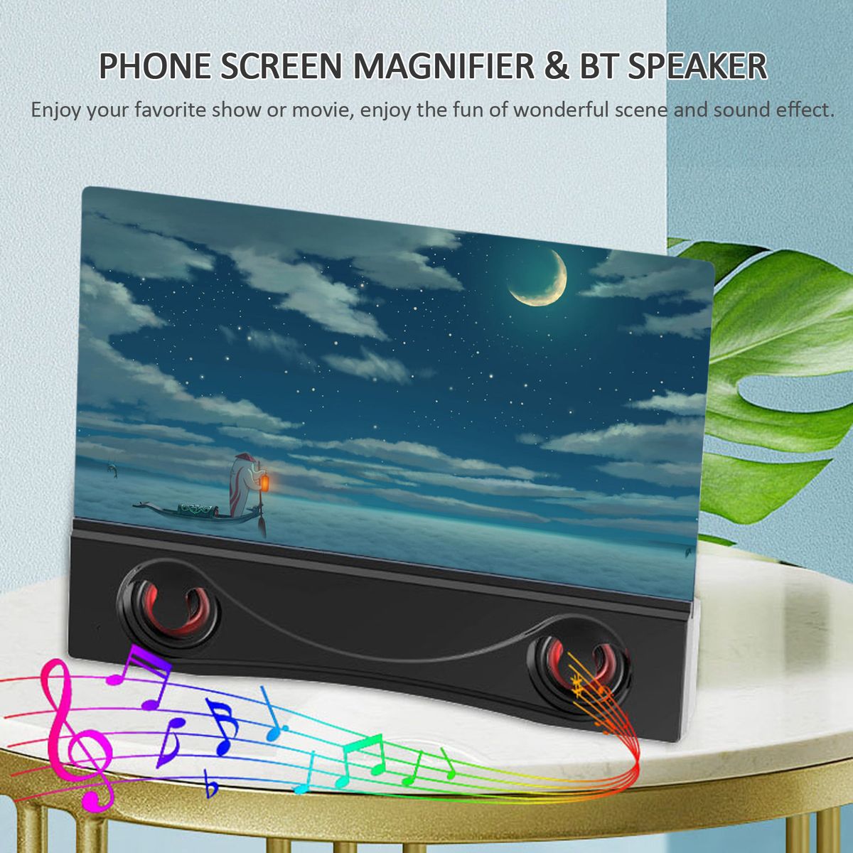 12-inch Mobile Phone Screen Magnifier Bluetooth Speaker