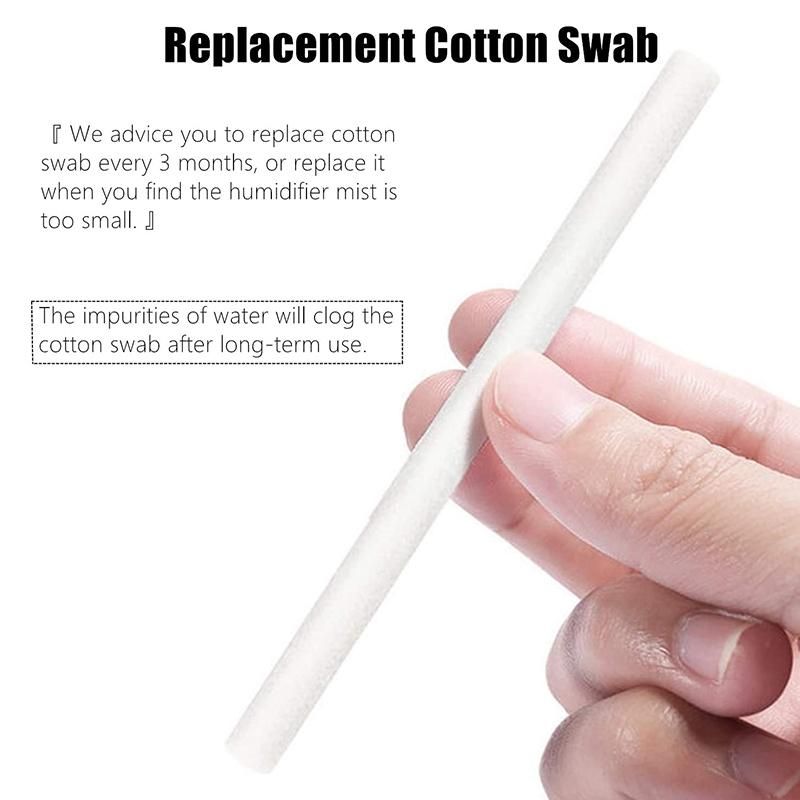60Pcs Cotton Swab Filters Refill Sticks Replacement Wicks fo