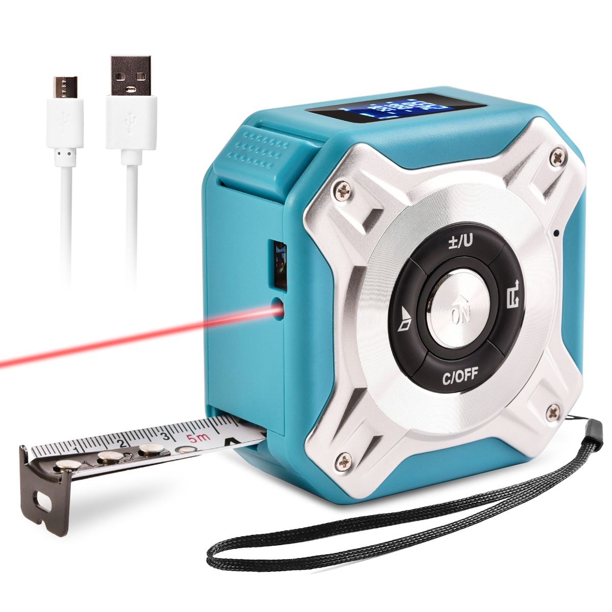 Infrared Electronic Tape Measure, 2-in-1 Handheld