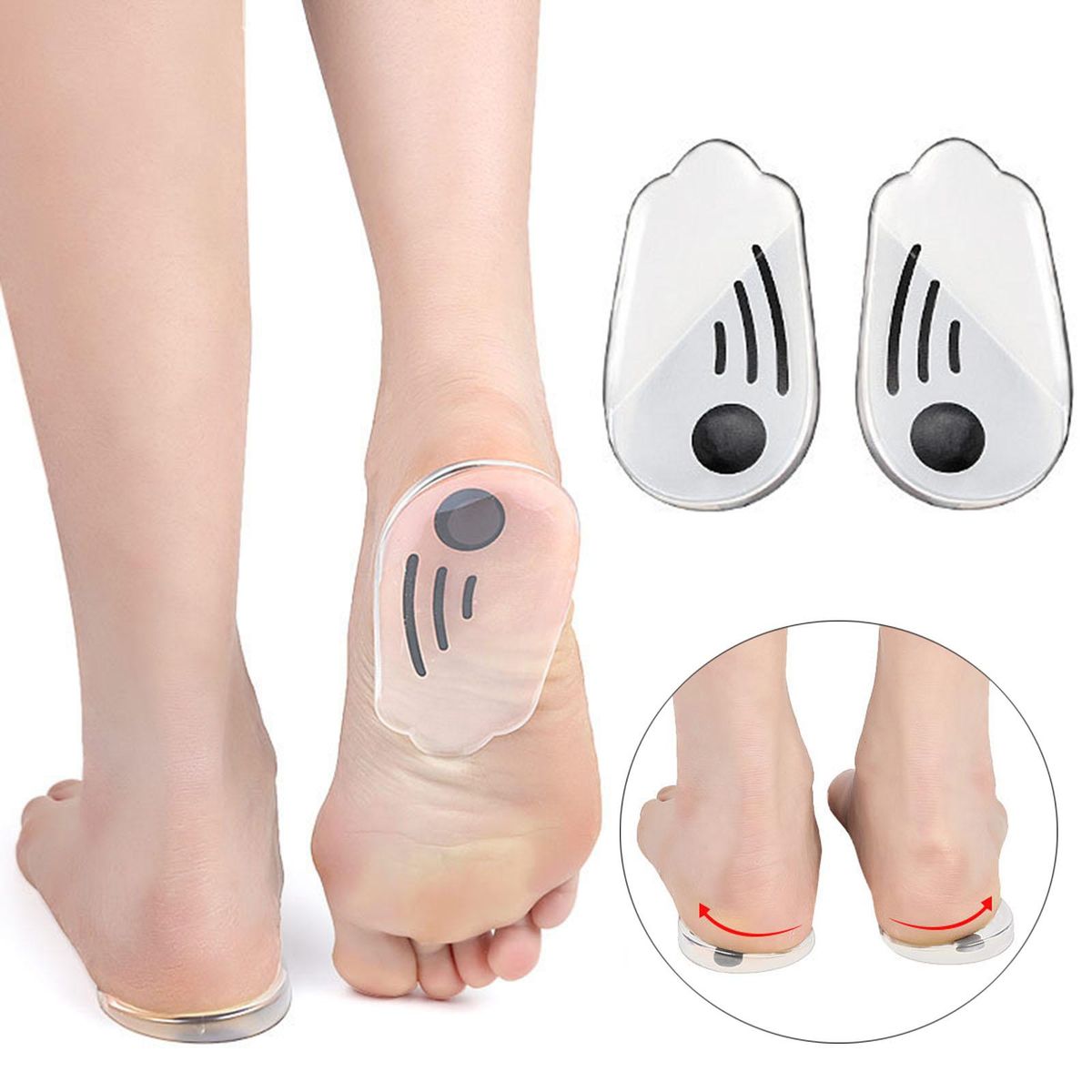Height Increase Shoe Pad Foot Alignment Bow Legs M Size