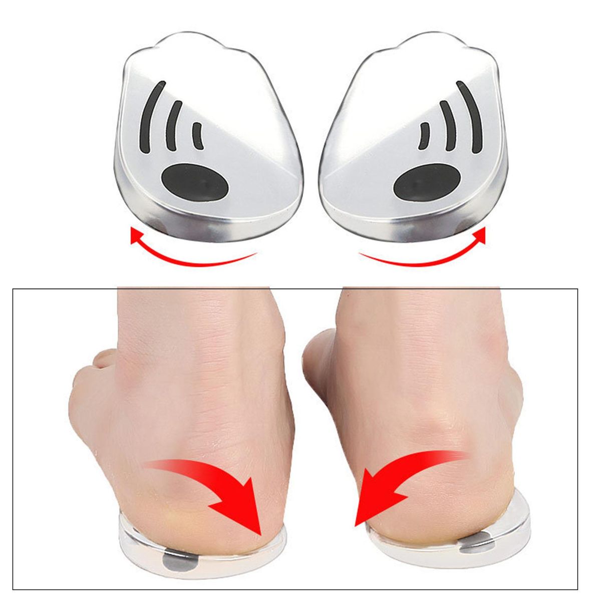 Height Increase Shoe Pad Foot Alignment Bow Legs M Size