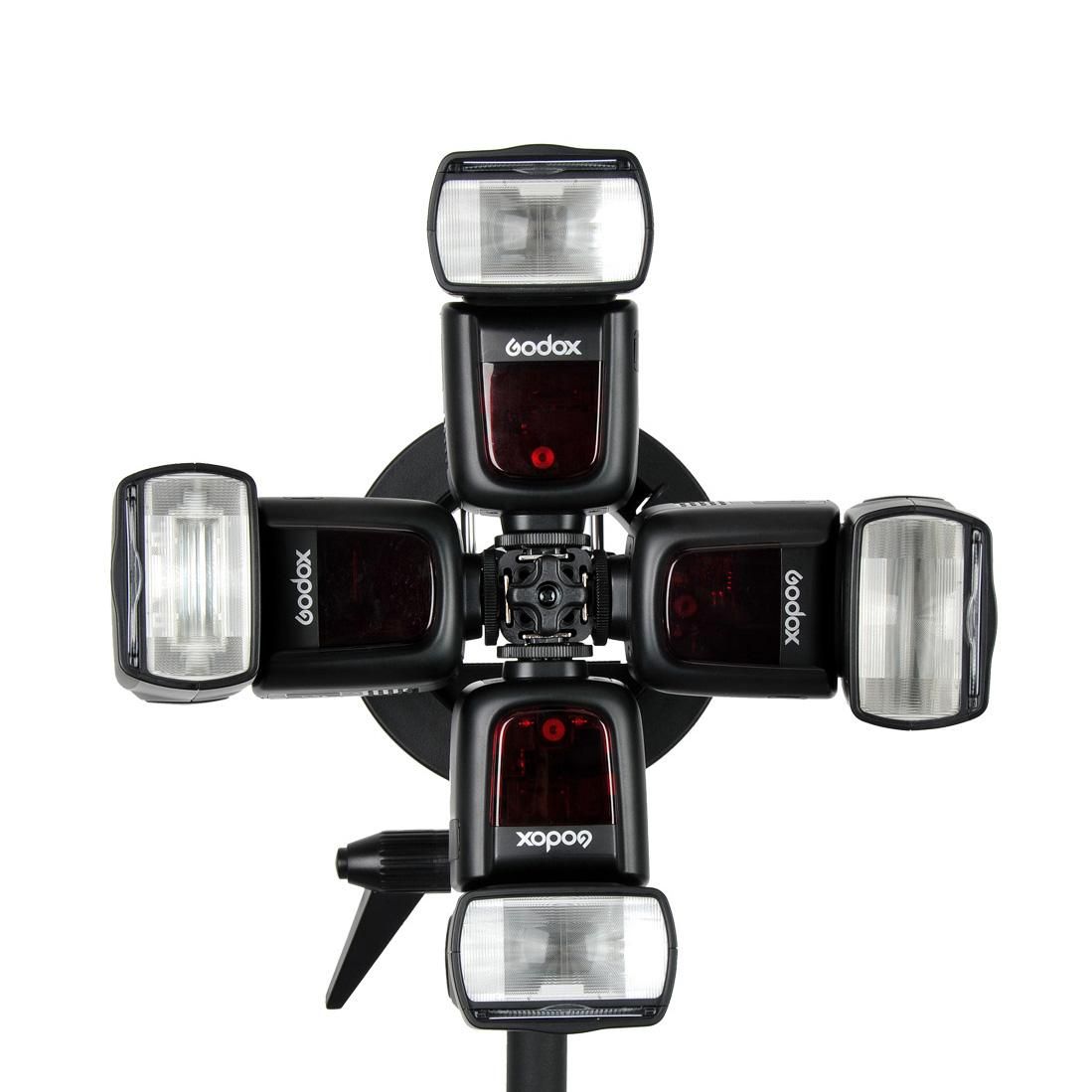 Godox S-FA Universal Four Speedlite Adapter Hot Shoe Mount Adapter for Flash