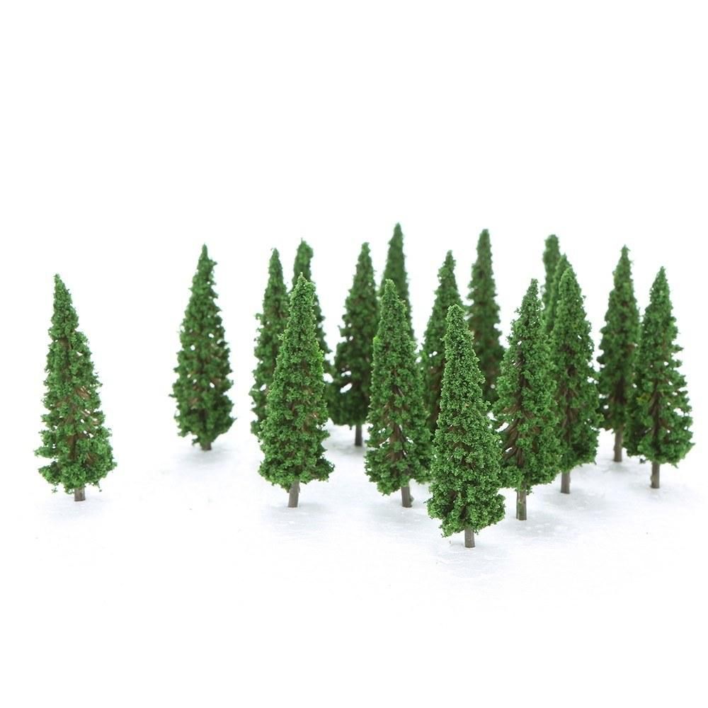 150pcs Mini Architectural Plastic Green Trees Scale Models Garden Decoration Train Railways Landscape Scenery Layout Tree Toys