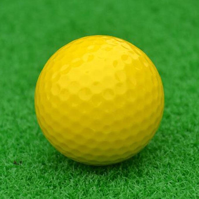 1 Piece Lightweight   Golf Practice Ball Yellow 42.6mm