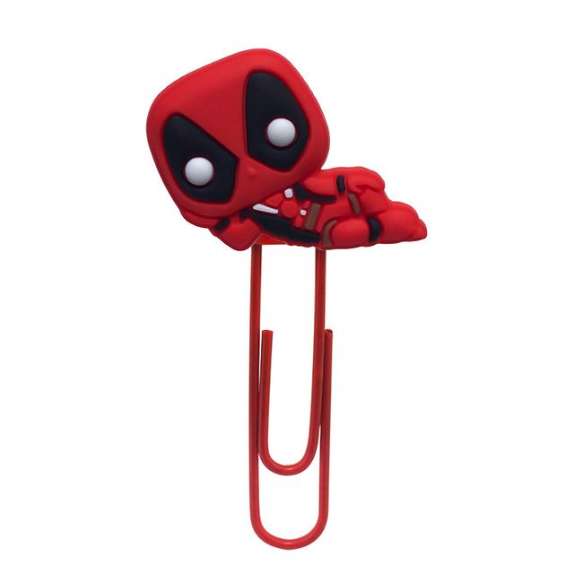 8pcs Deadpool Bookmark Action Figure Paper Clips Creative