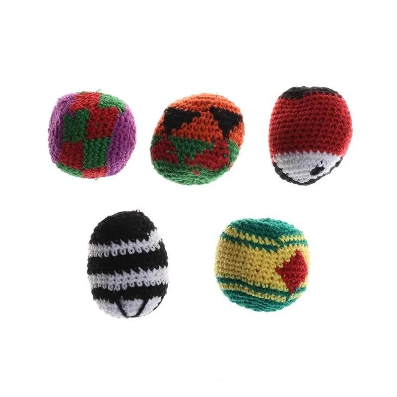 Colorful Handmade Children Magic Juggling Ball Sacks Footbag Classic Toy Balls for Kid Outdoor Toy Randomy Color 5cm  1pc