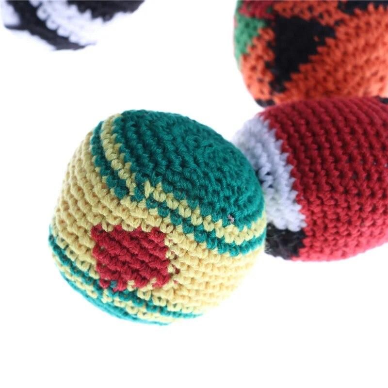 Colorful Handmade Children Magic Juggling Ball Sacks Footbag Classic Toy Balls for Kid Outdoor Toy Randomy Color 5cm  1pc