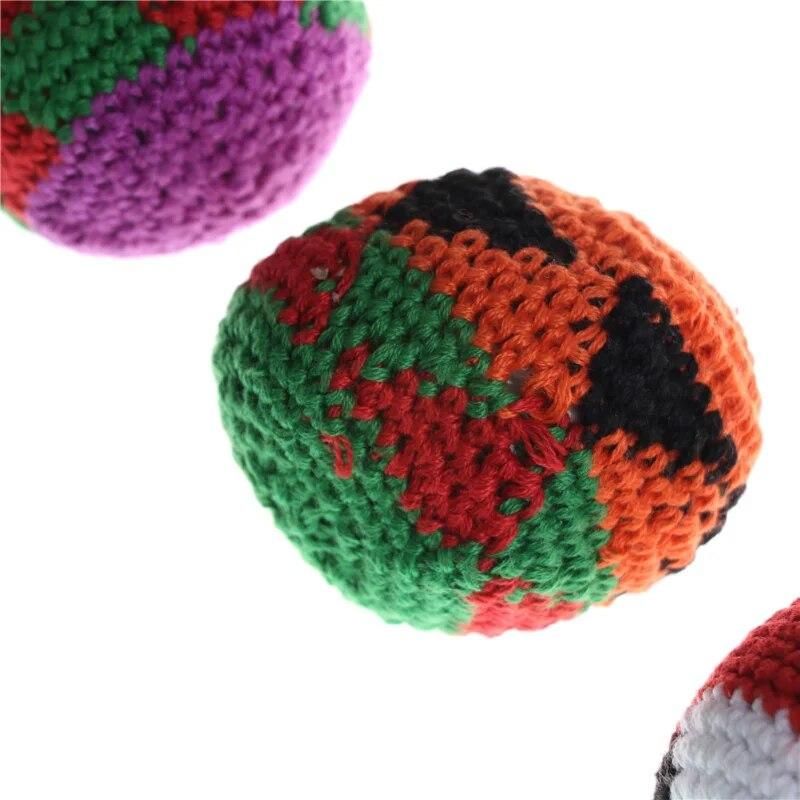 Colorful Handmade Children Magic Juggling Ball Sacks Footbag Classic Toy Balls for Kid Outdoor Toy Randomy Color 5cm  1pc