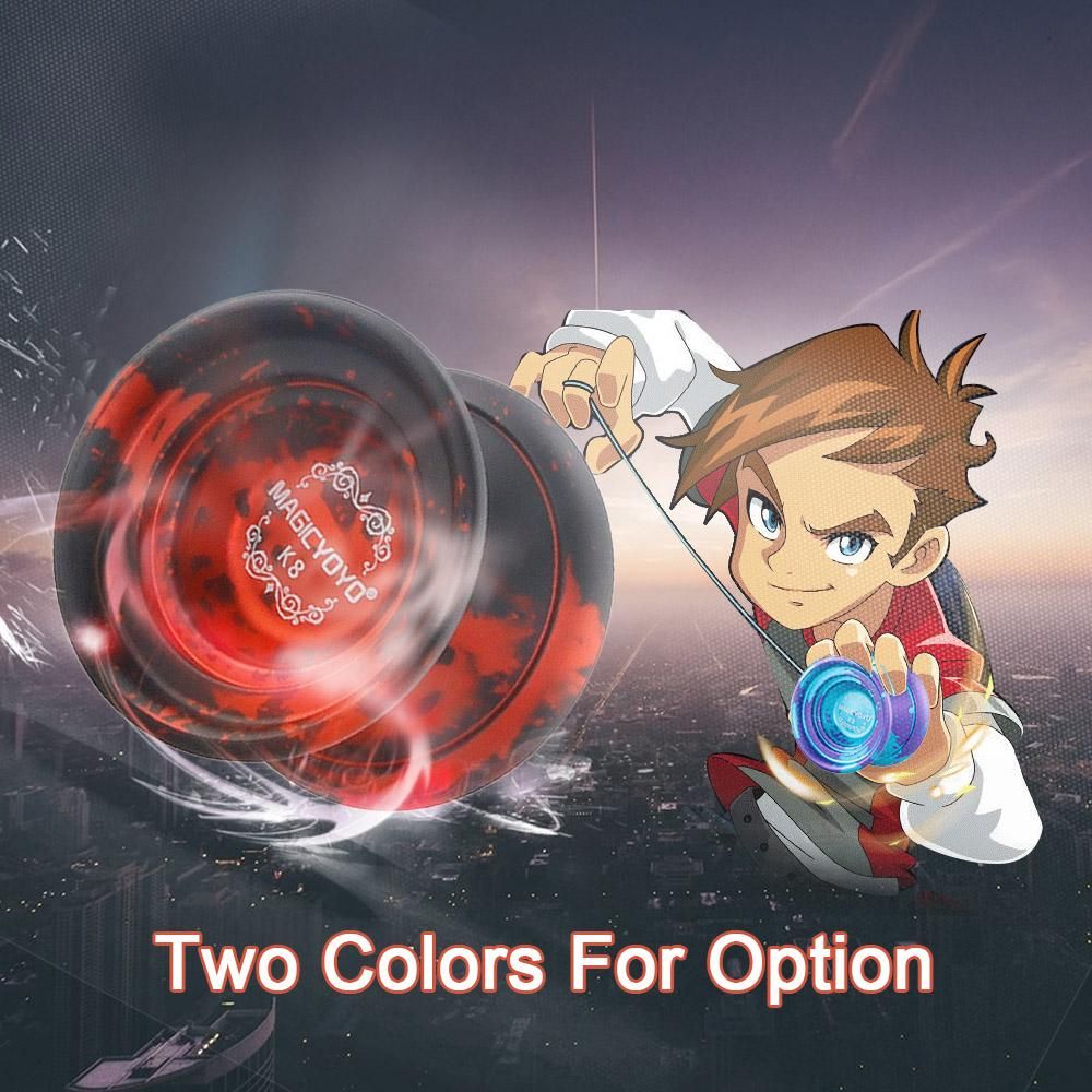 MAGICYOYO K8 Polished Alloy Aluminum Professional Yoyo Ball Spin Toy for Kids