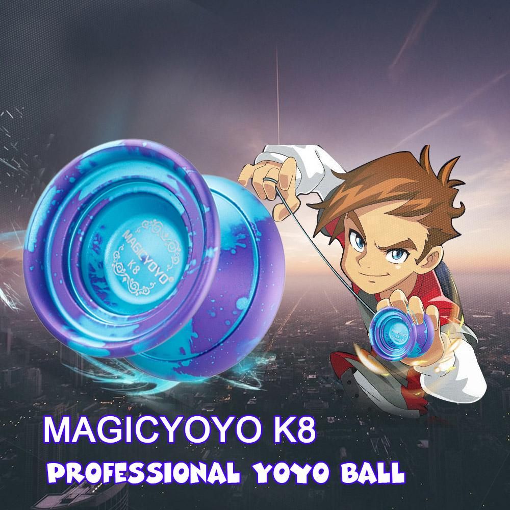 MAGICYOYO K8 Polished Alloy Aluminum Professional Yoyo Ball Spin Toy for Kids