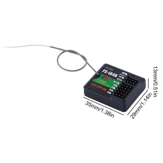 Flysky FS-IA4B 2.4GHz Remote  Ontrol System Ship And Vehi Le Re Eiver-black