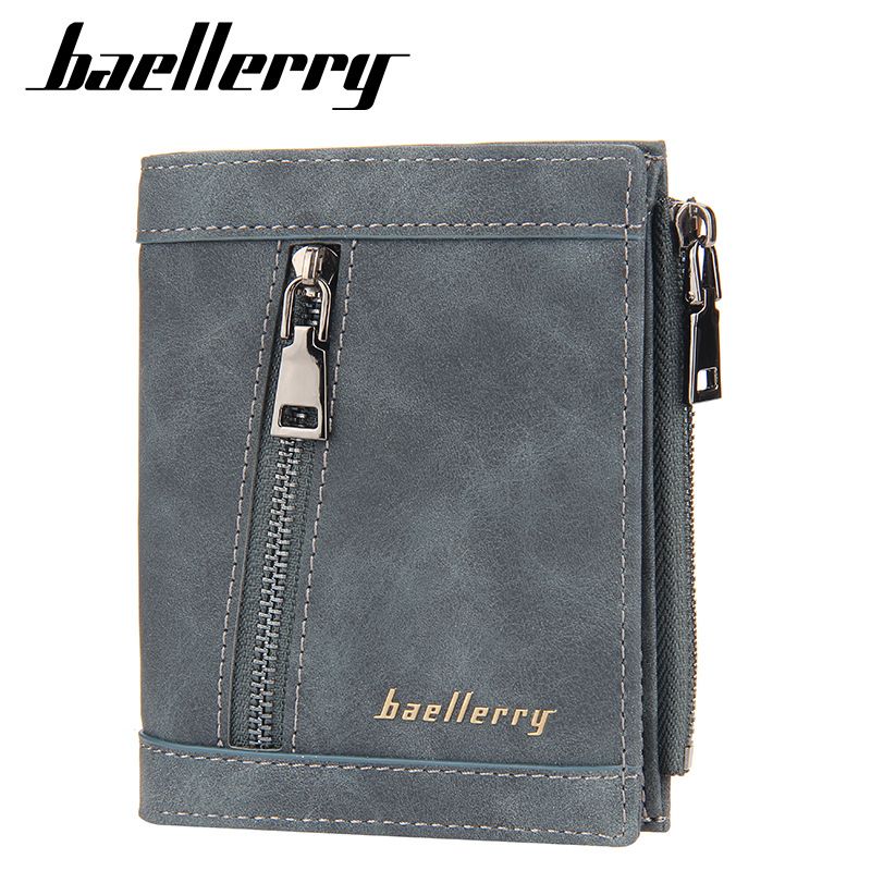 2022 New Baellerry Men Short Wallets Card Holder Solid